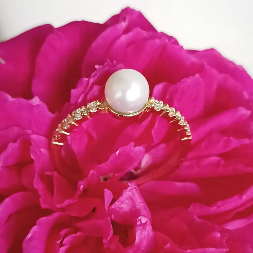 Anel Lírio de Ouro 18K