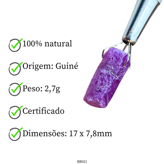 Cristal bruto de Rubi 2,7 g