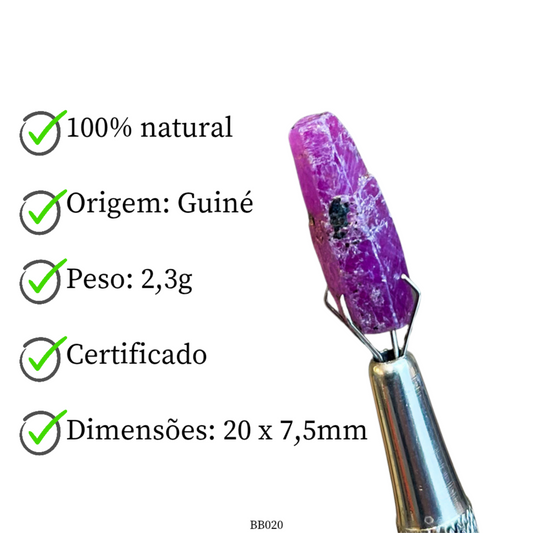 Cristal bruto de Rubi 2,3 g