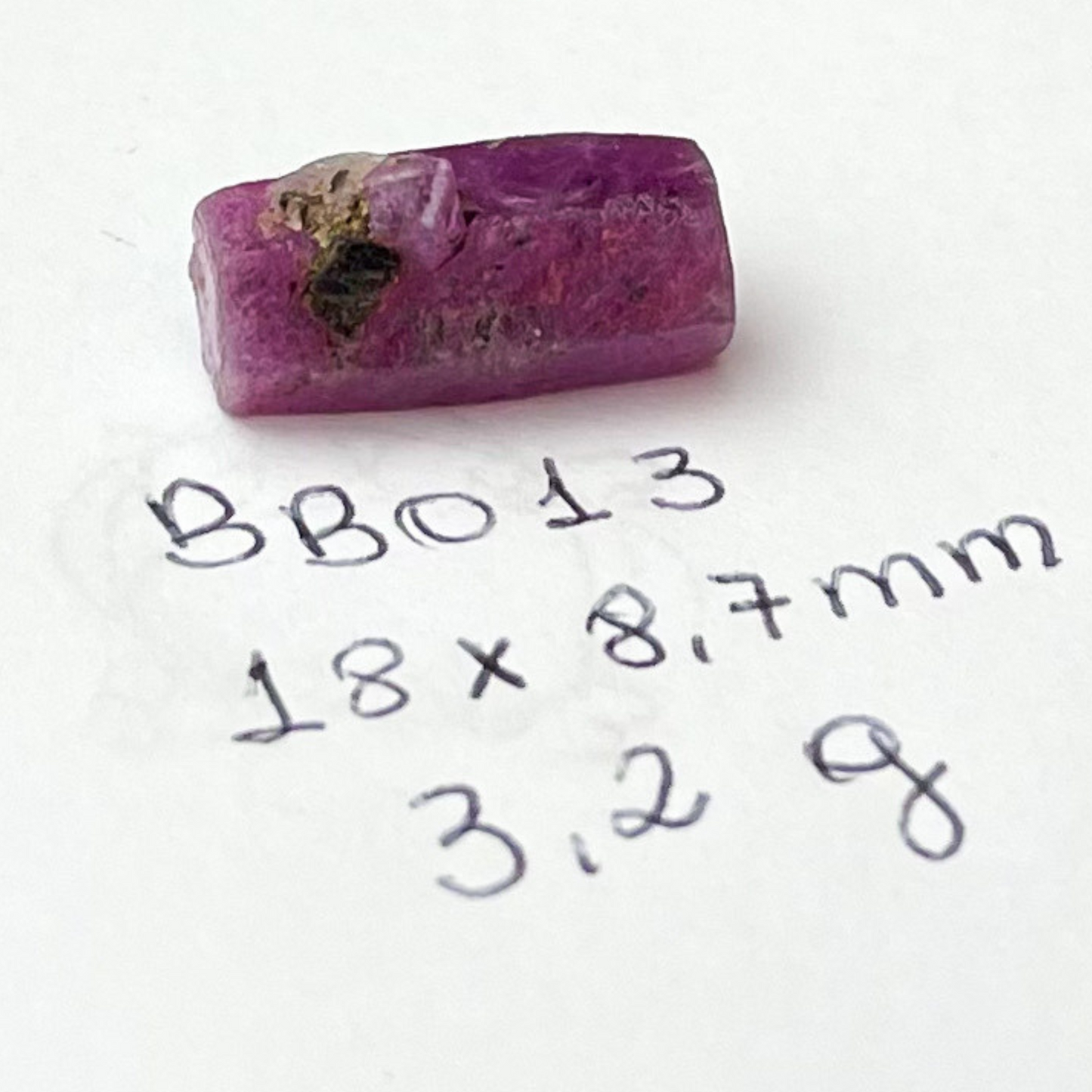 Cristal bruto de Rubi 3,2g