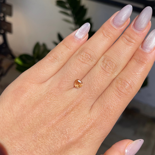 Topázio Imperial Rose Natural -Coração - 6,5 mm - 1,16 ct