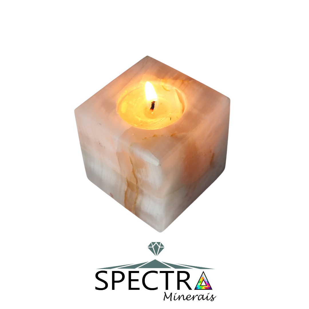 Porta Velas de Ônix Paquistanês