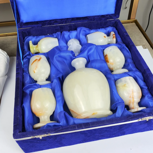 Conjunto para licor em ônix paquistanês