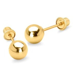 Brinco infantil ouro 18k (4mm)