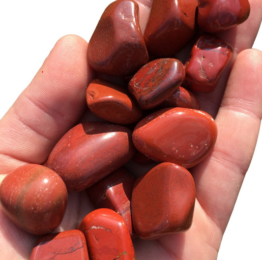 Jaspe vermelho natural rolado / 1 kg