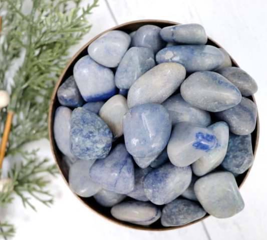 Quartzo azul natural rolado / 1 kg