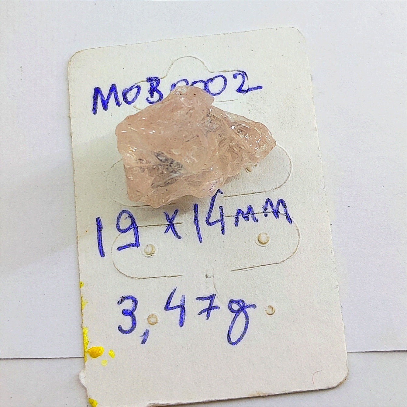 Cristal bruto de morganita 3, 47 g