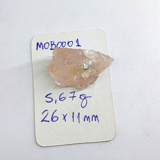 Cristal bruto de morganita 5,67 g