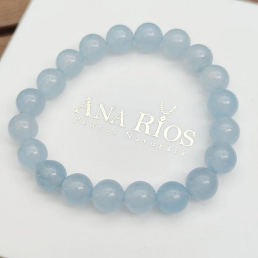 Pulseira de calcedônia natural
