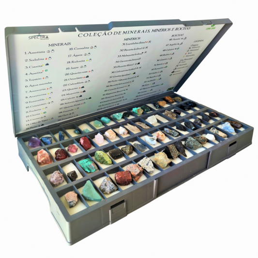 Kit Coleção de Minerais, Minérios e Rochas
