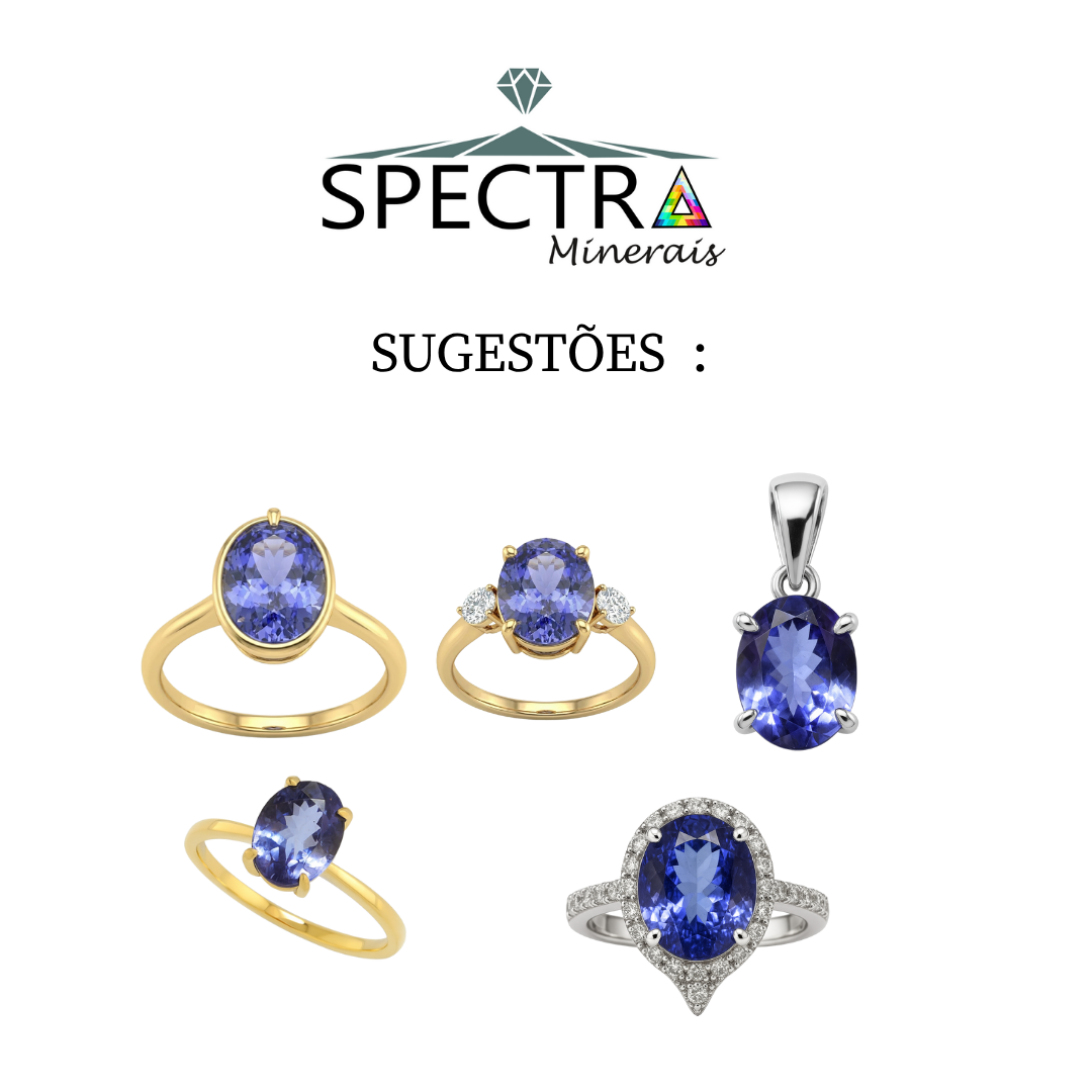 Tanzanita Natural Lapidada – Oval   – 8,2 x 6 mm - 1,33 ct