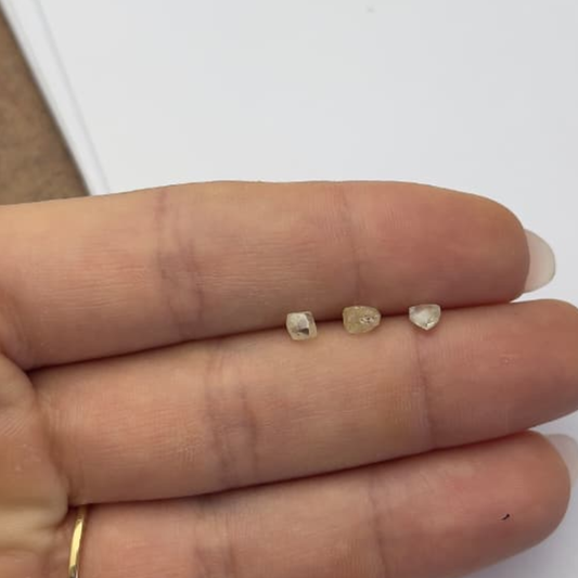 Diamante natural bruto / 30 a 46 pontos (3 - 4 mm)