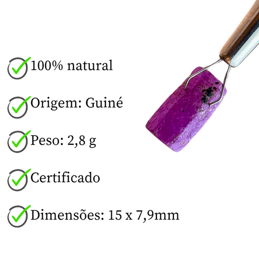 Cristal bruto de Rubi   2,8g