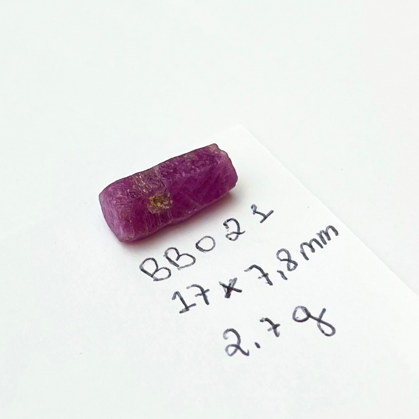 Cristal bruto de Rubi   2,7 g