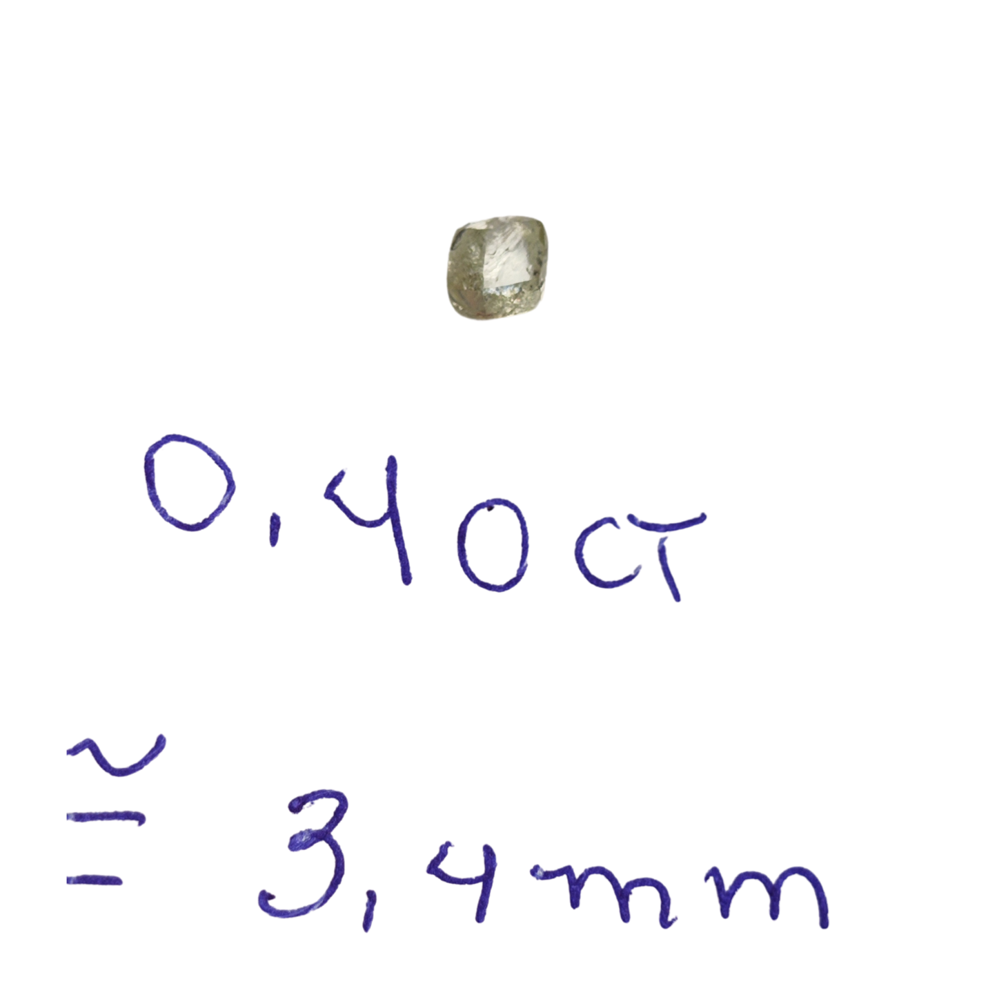Diamante natural bruto / 40 pontos ( 3,4 mm )