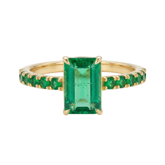 Anel Buisson em Ouro 18K com Esmeraldas Naturais