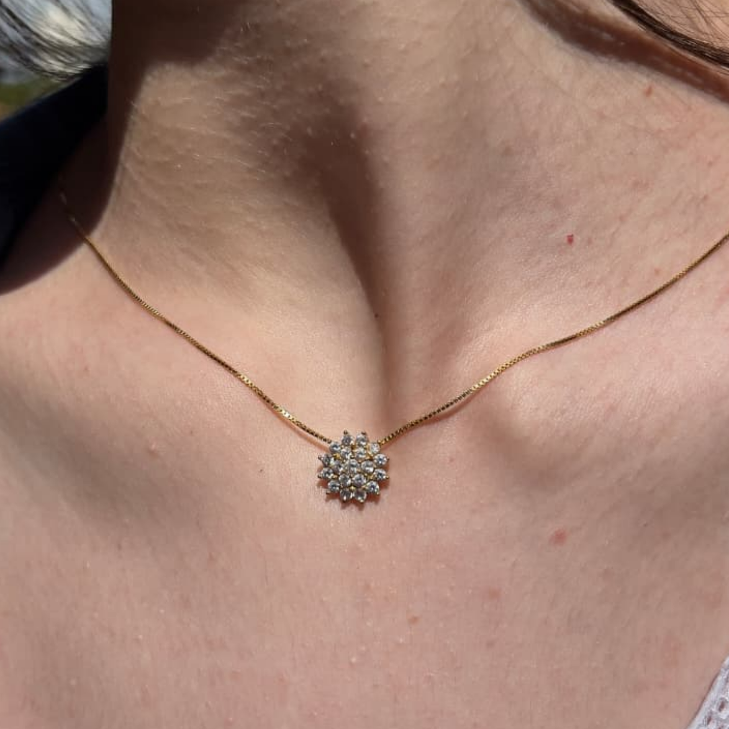 Colar Ouro Amarelo 18K com Diamantes Naturais – Pingente  Versátil