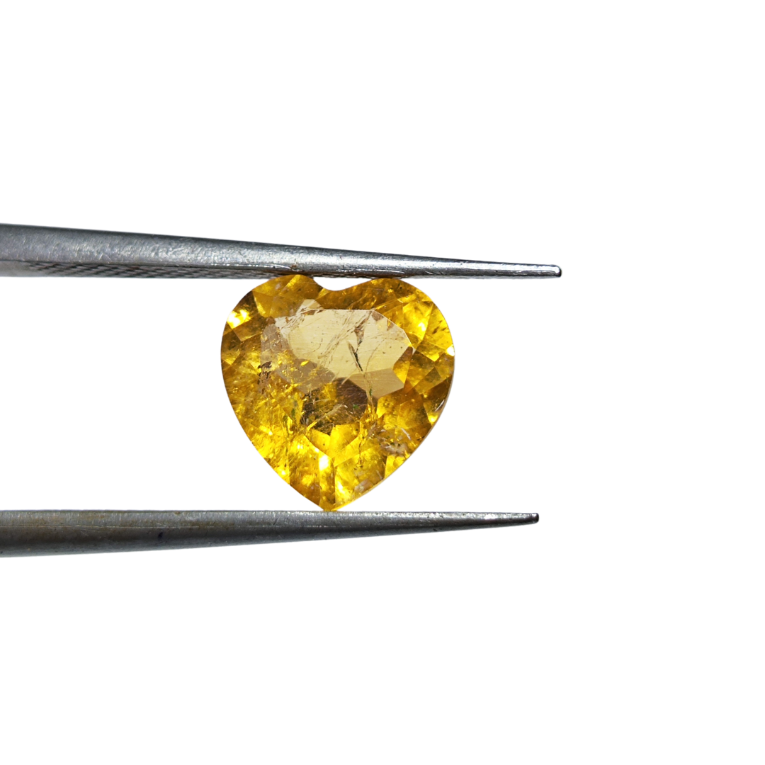 Topázio Imperial  Amarelo Natural -Coração - 8 mm - 2,20 ct