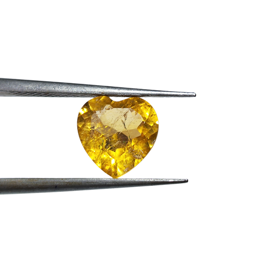 Topázio Imperial  Amarelo Natural -Coração - 8 mm - 2,20 ct