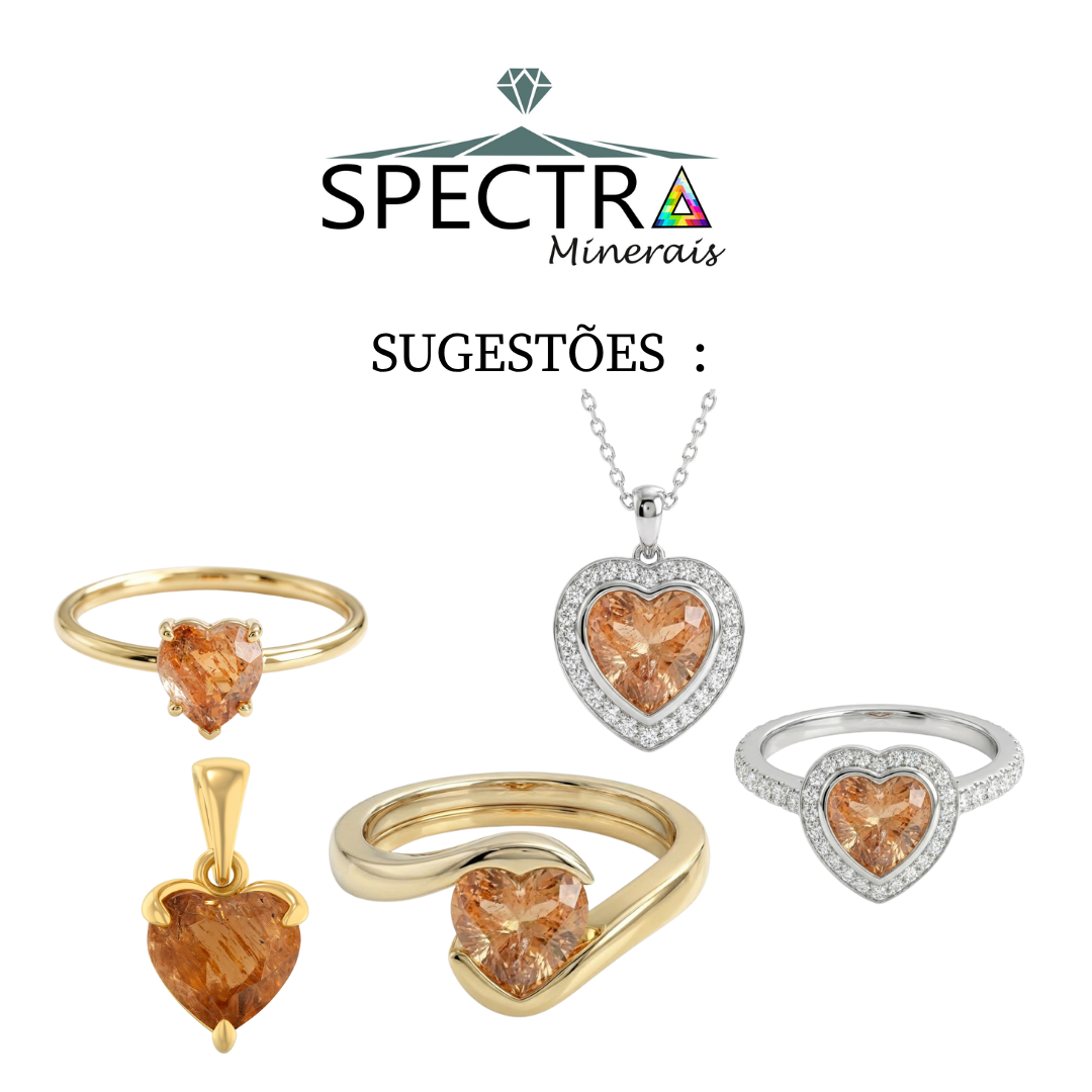 Topázio Imperial Rose Natural -Coração - 6,5 mm - 1,16 ct