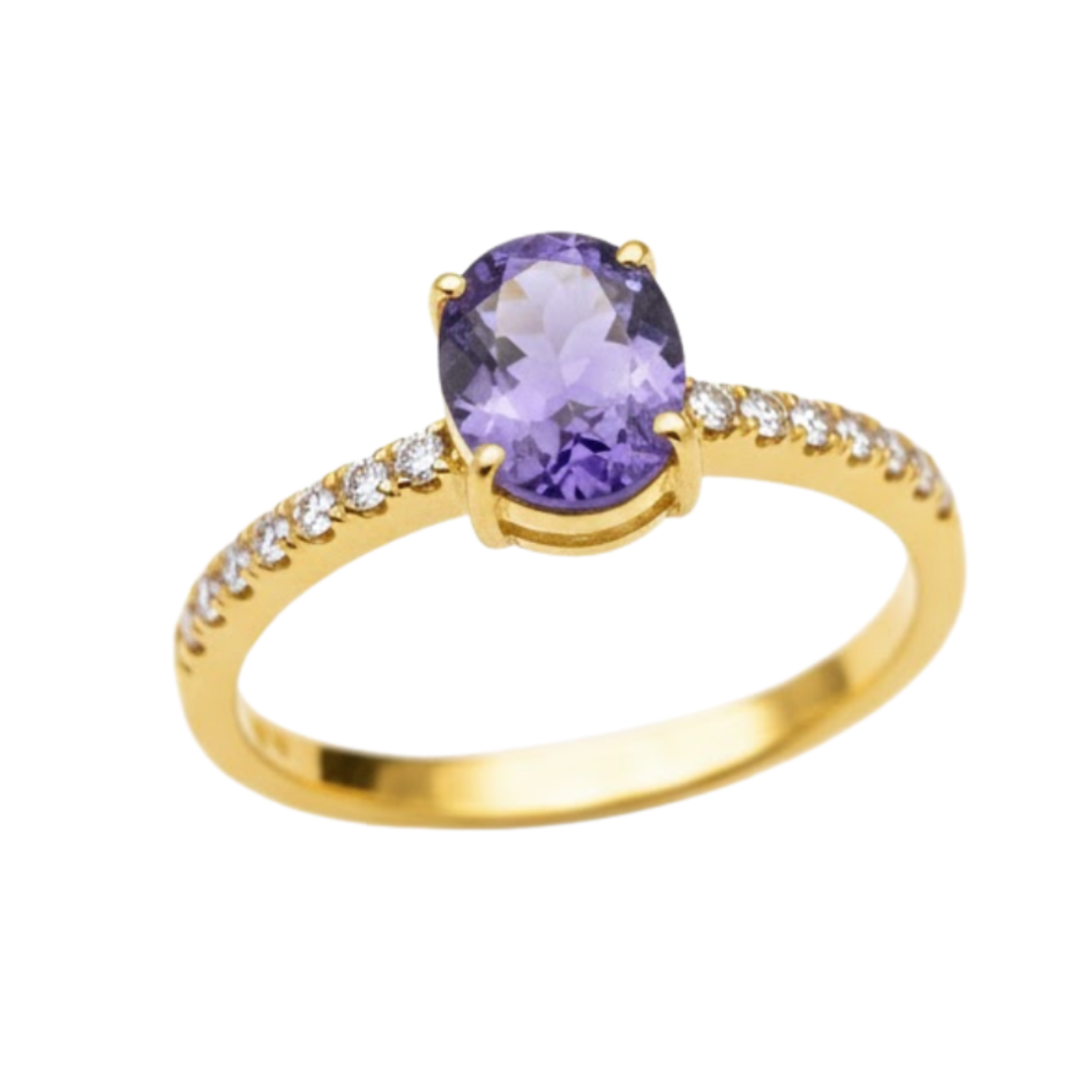 Anel em Ouro 18K com Tanzanita Natural