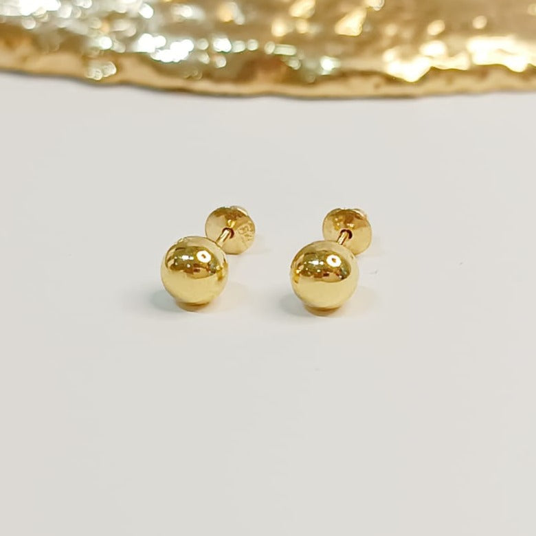 Brinco infantil ouro 18k (4mm)