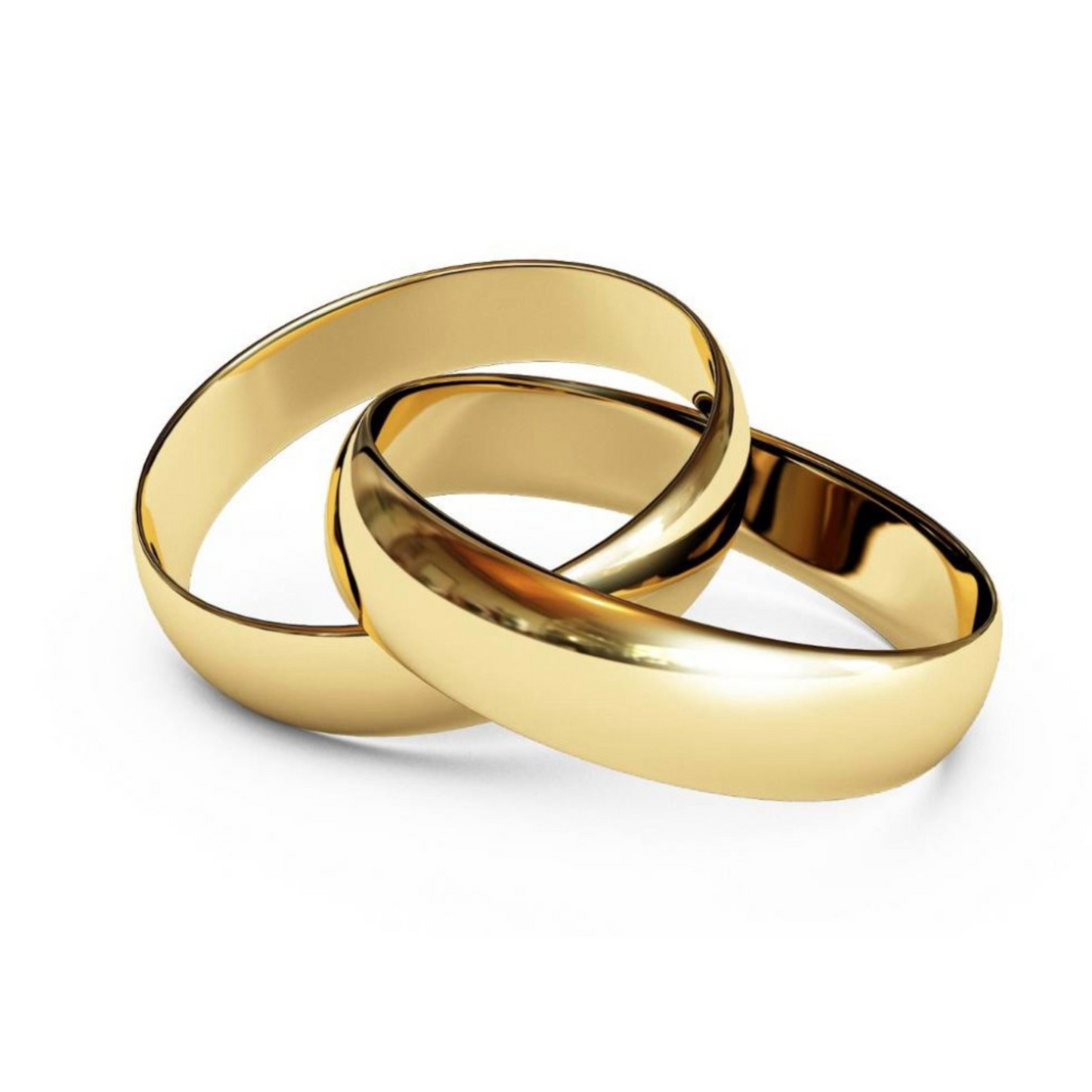 Par de alianças anatômicas tradicionais em ouro 18 K