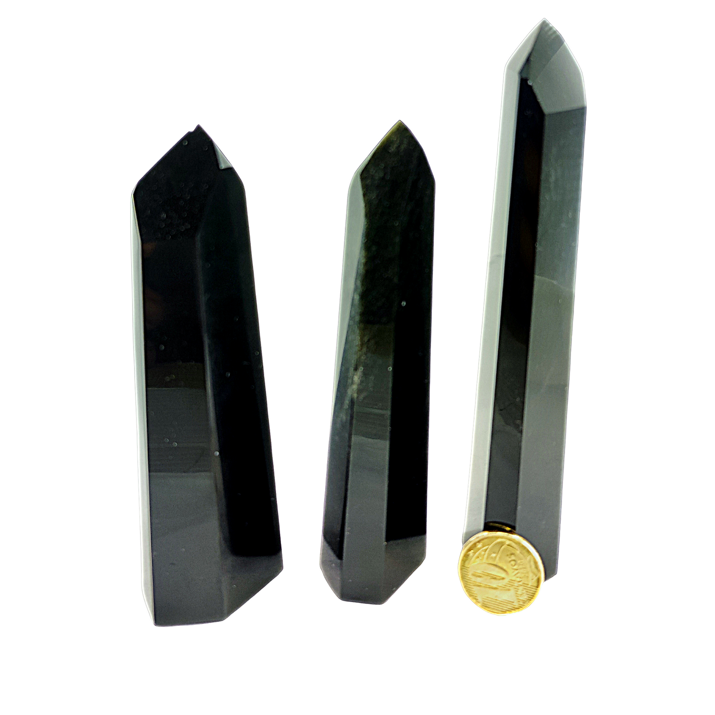 Cristal obelisco de obsidiana