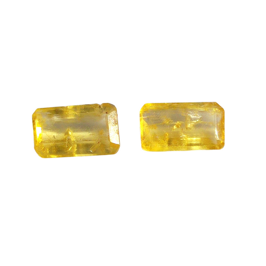 Par de Topázios imperiais naturais lapidado / 8x5 mm /  (3,05 ct)