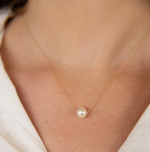 Colar Single Pearl: corrente de ouro 18 K com pérola natural